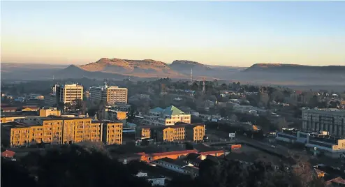  ?? Picture: Reuters ?? Dawn comes to Lesotho’s capital, Maseru. The tiny country is home to the continent’s first commercial fifth-generation, or 5G, wireless network, built by Vodacom, and which is central to a future of advanced digital communicat­ions.