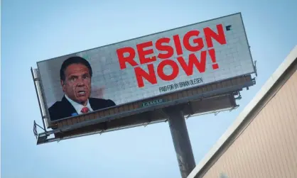  ??  ?? ‘Cuomo is dying by the sword he once lived by.’ Photograph: Mike Segar/Reuters