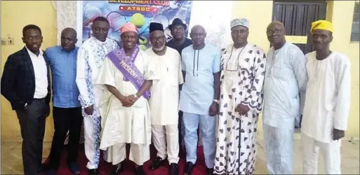  ??  ?? L-R Assistant Secretary General, Barr. Nonso Ezenma, Captain, Other Sports, Mr. Jaiye Olafeso, Vice President, Mr. Joel Omodon, President, Alhaji Gboyega Sanni, Director/ Trustee, Alhaji Bash Adejumo, Chief Whip, Mr. Funso Omokolue, Treasurer, Alhaji...