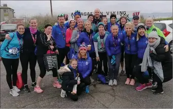  ??  ?? The strong contingent from Star of the Sea AC at the Annagassan Viking 10K.