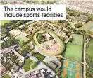  ?? ?? The campus would include sports facilities