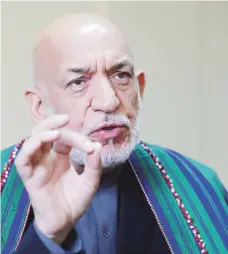  ?? The Associated Press ?? UN FRACASO. Karzai dijo que EE.UU. fue a Afganistán a luchar contra el extremismo y a llevar paz al país, pero falló en ambas misiones.