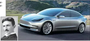  ??  ?? Nikola Tesla (kl. Bild) ist der Urvater der Elektromot­orik, Tesla trägt seinen Namen.