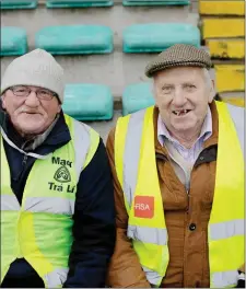  ??  ?? Gerard Gorman and Mike Slattery who were stewading at the West Meath V Kerry hurling game at Austin Stack Park,Tralee on Sunday.
