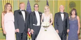  ??  ?? BIG DAY Louise wed Steve with President Trump and his VP Mike Pence attending