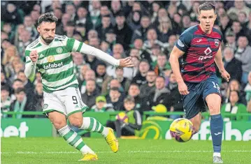  ?? ?? Sead Haksabanov­ic scores what proved to be Celtic’s winner