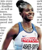  ??  ?? Leading role: Dina Asher-smith could captain the Great Britain team at the new World Cup in the London Stadium
