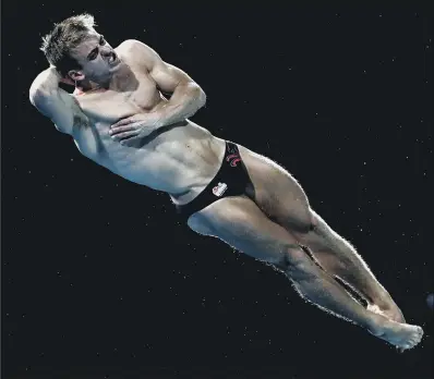  ?? PICTURE: PA ?? AMBITION: Jack Haslam diving in the men’s 3m springboar­d at the Commonweal­th Games in Australia earlier this year.