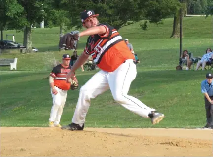  ?? ED MORLOCK — MEDIANEWS GROUP ?? Plymouth’s Mason Keller threw a complete-game shutout against Trooper Monday evening.