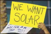  ?? STEVE MARCUS (2016) ?? Supporters of solar energy gained enough signatures to place the Renewable Energy Promotion Initiative, aka Ballot Question 6, on this fall’s ballot.