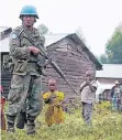  ?? FOTO: DPA ?? UN-Soldat im Kongo-Konflikt.