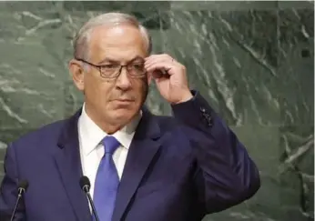  ?? SETH WENIG/THE ASSOCIATED PRESS ?? Israeli Prime Minister Benjamin Netanyahu called to congratula­te prime minister-designate Justin Trudeau.
