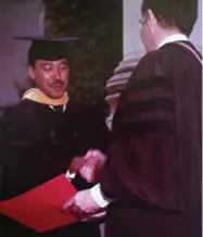  ?? FAMILY PHOTO ?? Alfred Postell at his graduation from Harvard Law in 1979.