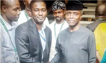  ??  ?? V. P. Osinbajo ( right) with Thomas