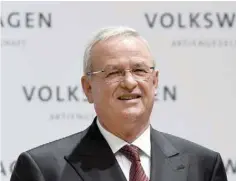  ??  ?? Volkswagen Chief Executive Martin Winterkorn