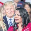  ??  ?? Enfrentami­ento.Omarosa Manigault Newman, ex asesora del presidente Donald Trump, en Charlotte, Carolina del Norte, en octubre de 2016.