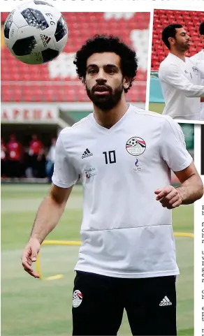  ?? AFP/GETTY IMAGES ?? Mo show: Salah training with the Egypt squad