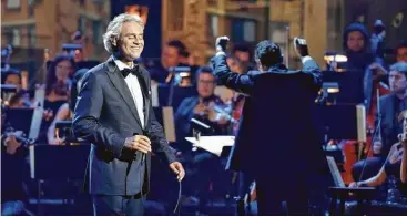  ?? Rogers & Cowan ?? Andrea Bocelli is touring behind his 2015 album, “Cinema.”