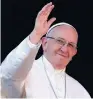  ?? — AFP ?? PEACE PLEA: Pope Francis waves as he leads the traditiona­l Christmas address at St Peter’s square in Vatican.
