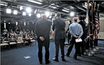  ?? JACQUELYN MARTIN/AP ?? Rep. Lee Zeldin, R-N.Y. talks to reporters. He called for a special counsel to investigat­e the Department of Justice and FBI.