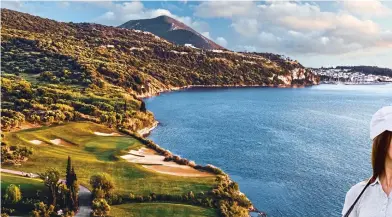  ?? ?? Pitch perfect: Stroll the fairways at Costa Navarino’s four golf courses