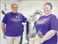  ?? TIMES photograph­s by Annette Beard ?? Rick and Kathy Henning, owners of Simplicity Lavender Farm, in Washburn, Mo., recently built a shop on their lavender farm and moved the still from the storehouse to the shop.