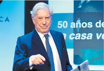  ?? KIKO HUESCA/EFE ?? Vargas Llosa, autor de La llamada de la tribu.