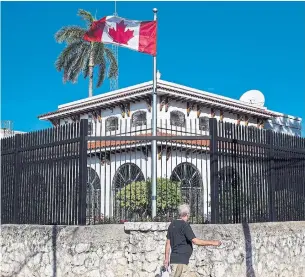  ?? DESMOND BOYLAN THE ASSOCIATED PRESS FILE PHOTO ?? Canadian diplomats who mysterious­ly fell ill while working at Canada’s embassy in Havana have been unable to return to work as investigat­ors struggle to pinpoint the cause of their symptoms.