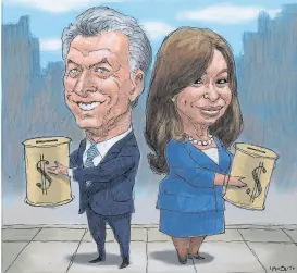  ??  ?? Mauricio Macri y Cristina Kirchner