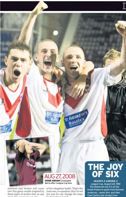  ??  ?? AUG 27, 2008
HOME GROAN Christophe Berra after League Cup loss