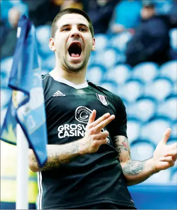  ??  ?? SHOUT OF JOY: Fulham’s Aleksandar Mitrovic celebrates scoring the winner