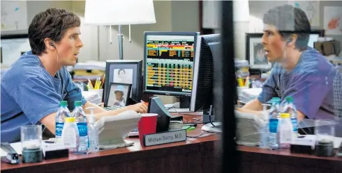  ?? Picture / File ?? Christian Bale plays Michael Burry shorting mortgageba­cked securities in The Big Short.