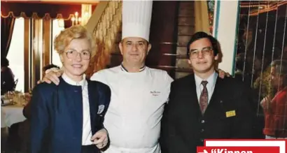  ?? FOTO HBVL ?? Hasselaar Jos Dessers met Bocuse en toenmalig gedeputeer­de Hilde Houben-Bertrand. “Een onvergetel­ijke dag”, aldus Dessers.