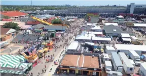  ??  ?? The view from the WonderFair Wheel at the Wisconsin State Fair.