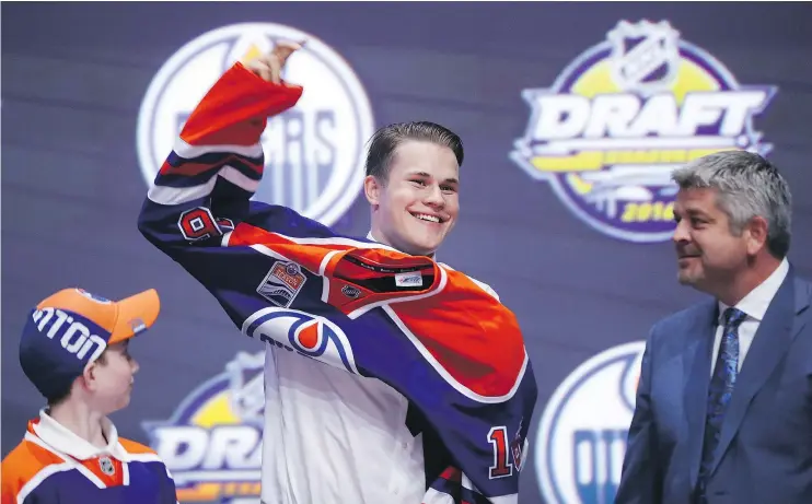  ?? — GETTY IMAGES FILES ?? Jesse Puljujarvi, selected by the Edmonton Oilers in the 2016 NHL Draft, didn’t exactly impress in the pre-season, but will play in the regular season opener.