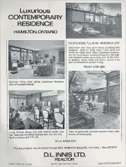  ?? KATHY RENWALD SPECIAL TO THE HAMILTON SPECTATOR ?? A 1973 sales brochure applauds the contempora­ry design of the Markson house.