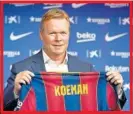  ??  ?? Ronald Koeman, en su presentaci­ón.