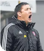  ??  ?? Accies boss Martin Canning