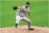  ?? GREGORY BULL/ASSOCIATED PRESS ?? Dodgers pitcher Clayton Kershaw will be facing the Padres for the second time this season when he duels with San Diego’s Yu Darvish on Friday.