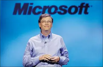  ?? JUSTIN SULLIVAN/ GETTY IMAGES ?? “I loved my Microsoft,” says Bill Gates. “It prepared me for what I’m doing now. In the same way that I got to see the PC and Internet revolution­s, now I see child-death rates coming down.”