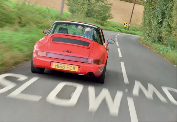  ??  ?? Above Not only are 964 Targa’s at the lower end of the air-cooled price spectrum, most we’ve seen advertised have covered much lower mileage than the majority of coupes currently for sale