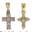  ??  ?? Pink ( left) and yellow diamond cross pendant.