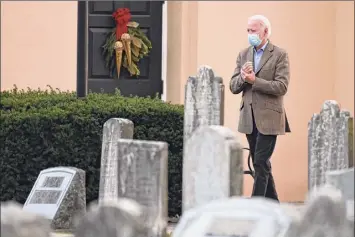  ?? Roberto Schmidt / Getty Images ?? President-elect Joe Biden leaves church after services Saturday in Wilmington, Del. Biden is expected to still struggle to pass major legislatio­n despite Democrats controllin­g the Senate.