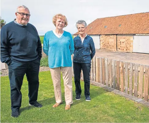  ?? ?? ‘DEVASTATED’: From left, residents Bill Praties, Margaret Townsend and Ann Thomson. Picture by Steve Brown.