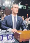  ??  ?? Mark Zuckerberg ante el Senado de EU el pasado 10 de abril.