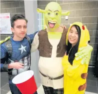  ??  ?? Fundraisin­g The S6 pupils enjoyed dressing up