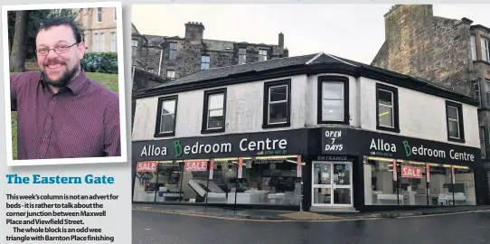  ??  ?? Surprising history Site of the medieval Eastern Gate in Stirling, now Alloa Bedroom Centre