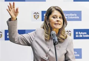  ?? CORTESÍA ?? La vicepresid­ente y canciller de Colombia, Marta Lucía Ramírez.