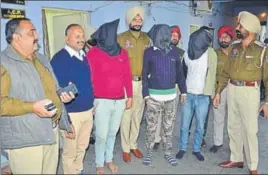  ?? HT PHOTO ?? The accused in police custody in Amritsar on Sunday.