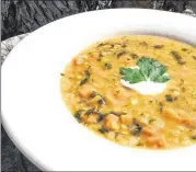  ?? BIANCA BIDIUC ?? Lentil soup is made from lentil seeds, which grow two to a pod.